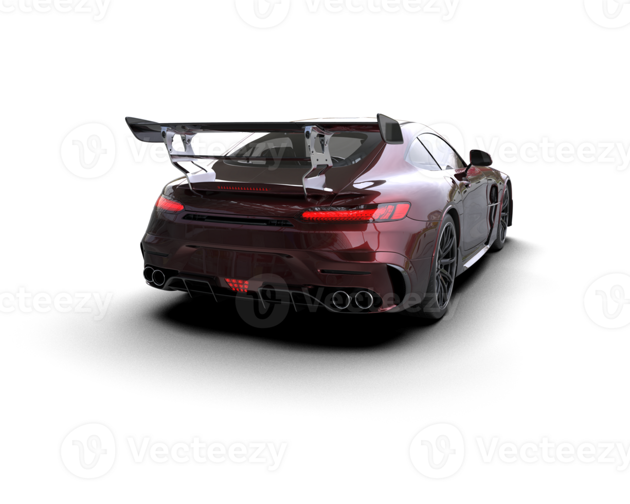 Realistic sport car isolated on background. 3d rendering - illustration png