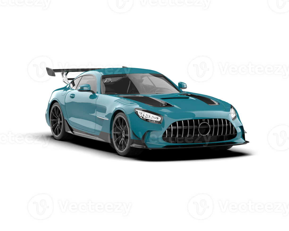 Realistic sport car isolated on background. 3d rendering - illustration png