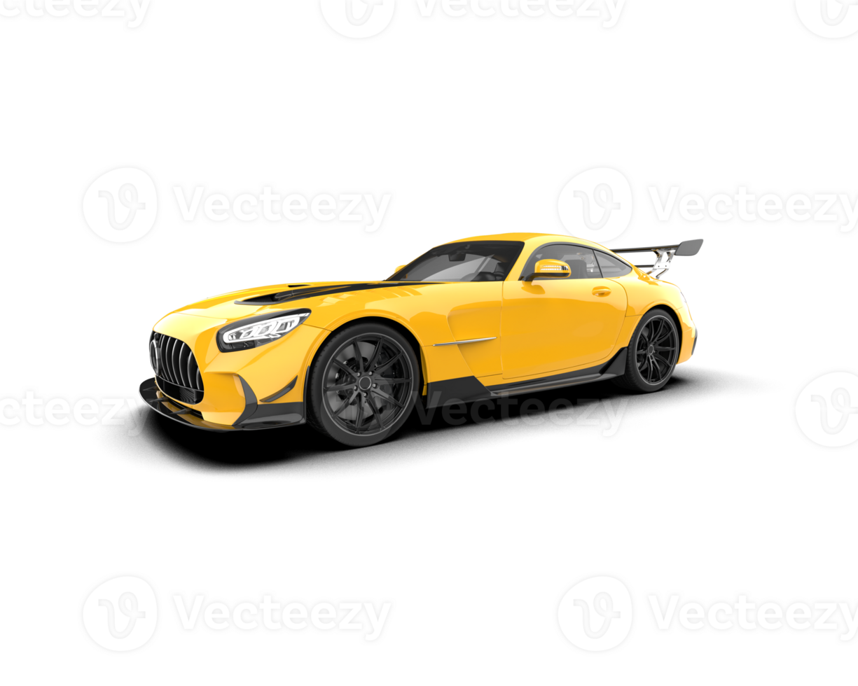 Realistic sport car isolated on background. 3d rendering - illustration png