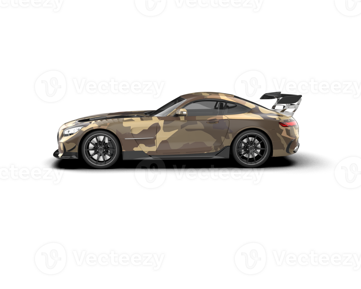 Realistic sport car isolated on background. 3d rendering - illustration png
