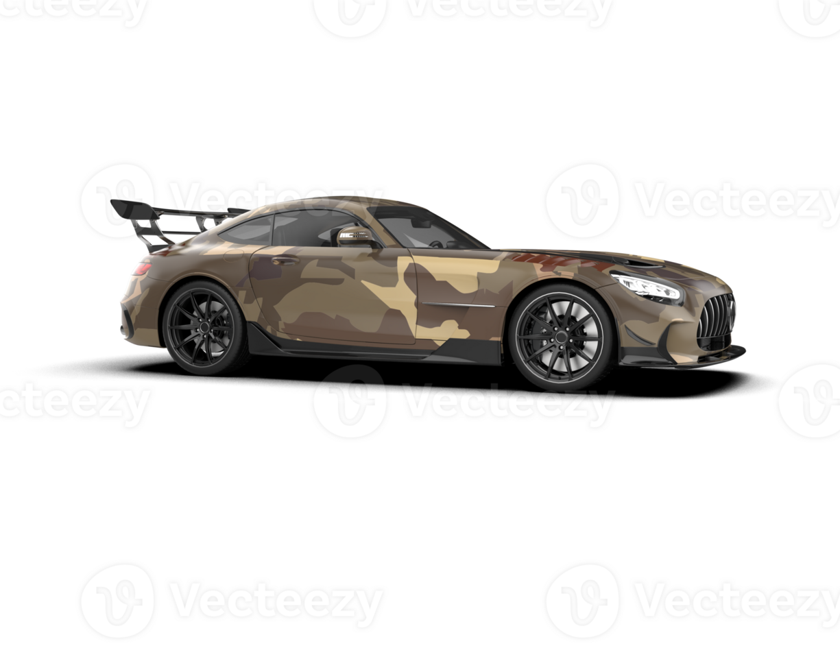 Realistic sport car isolated on background. 3d rendering - illustration png