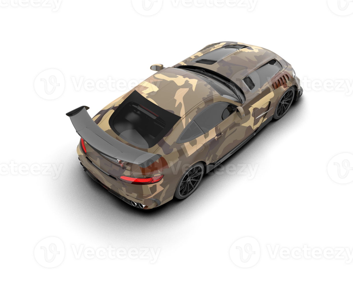 Realistic sport car isolated on background. 3d rendering - illustration png