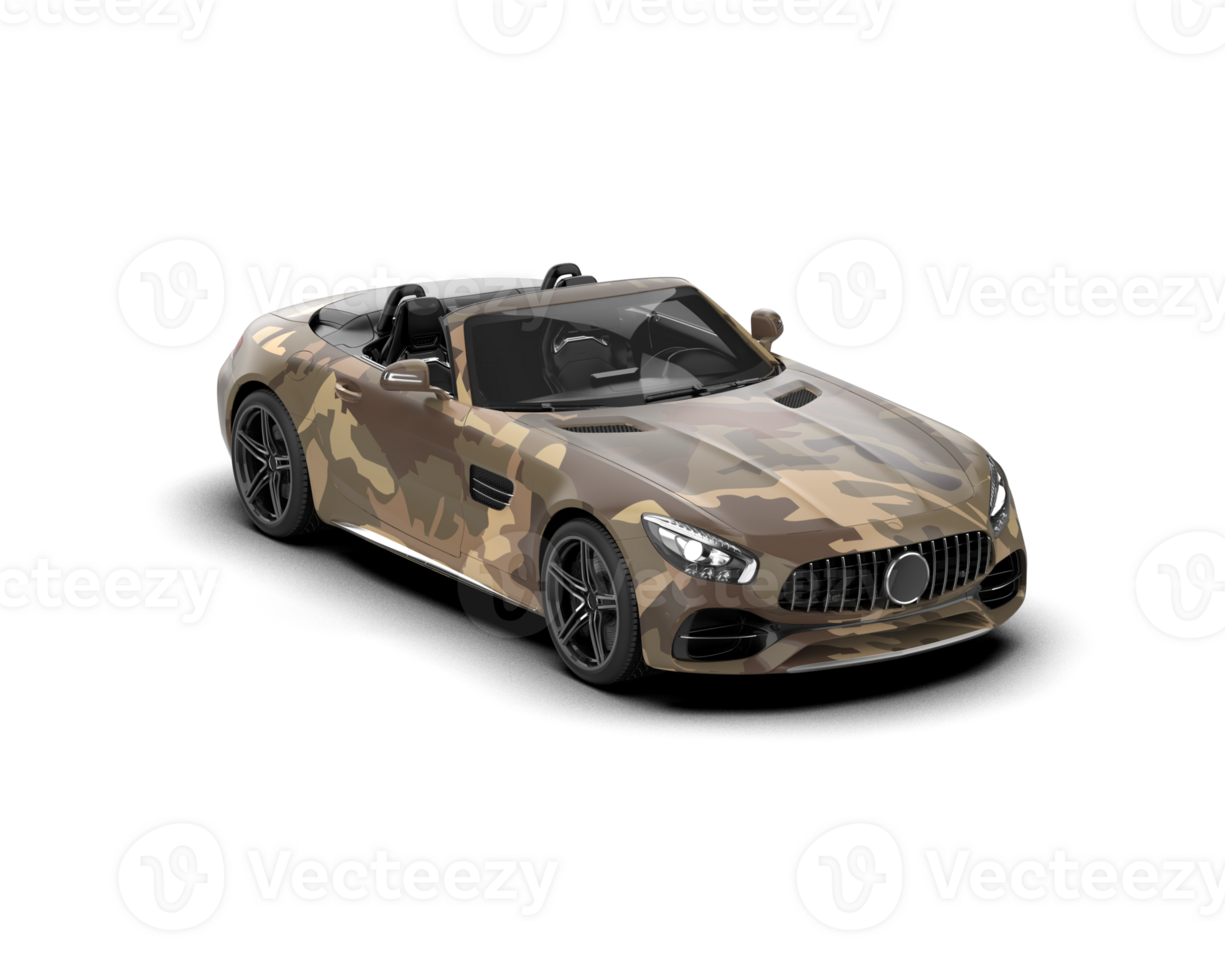 Realistic sport car isolated on background. 3d rendering - illustration png