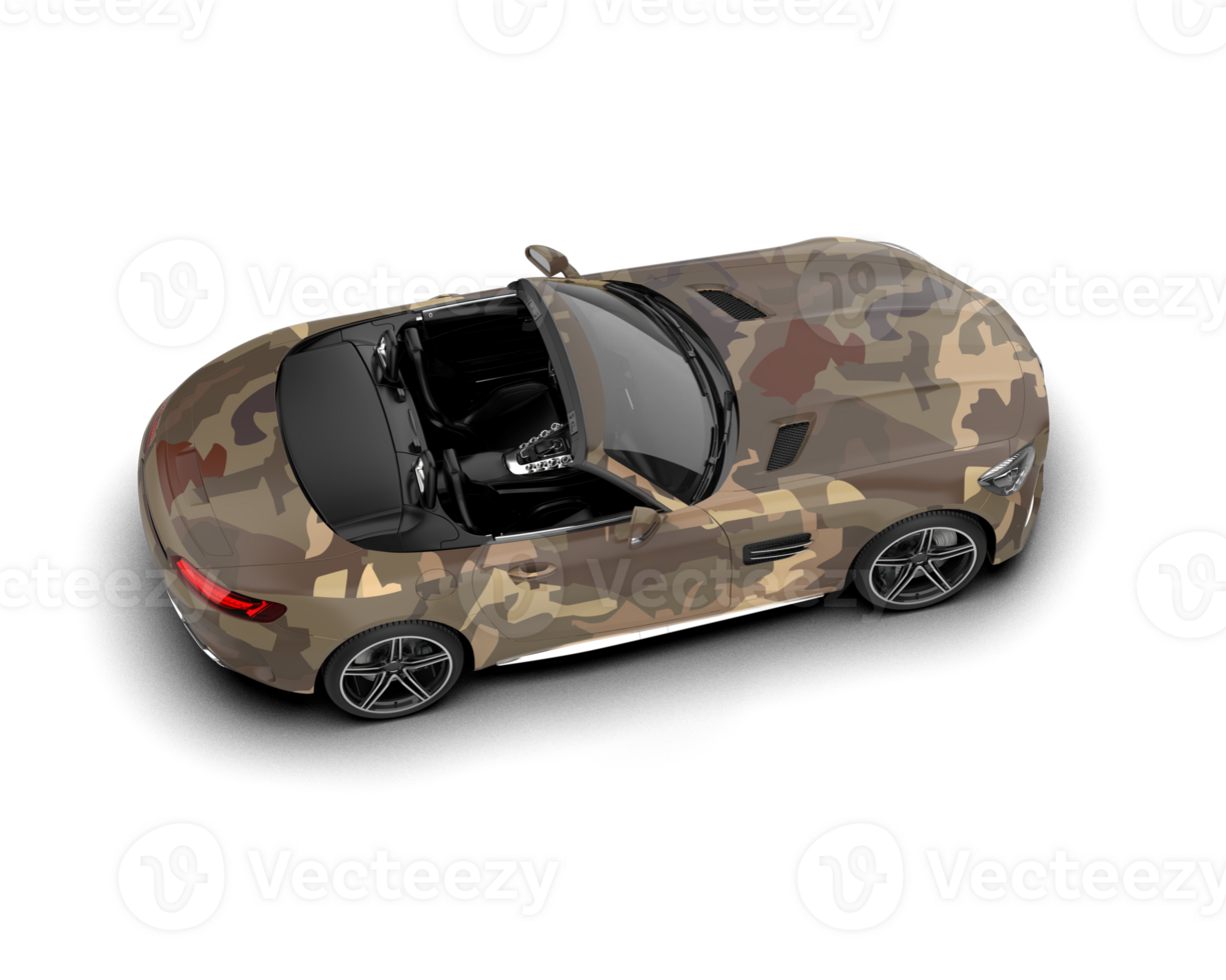 Realistic sport car isolated on background. 3d rendering - illustration png