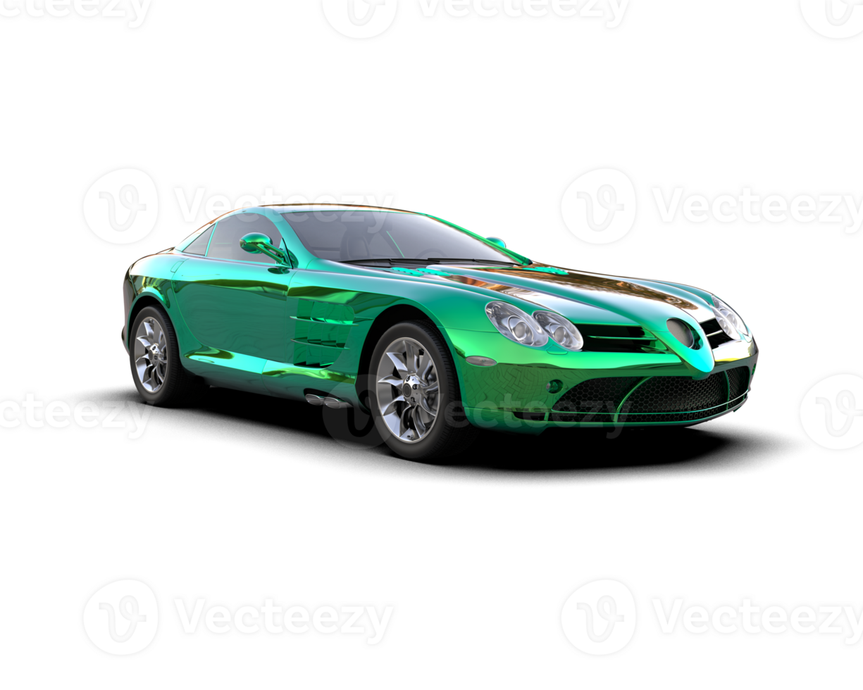 Realistic sport car isolated on background. 3d rendering - illustration png