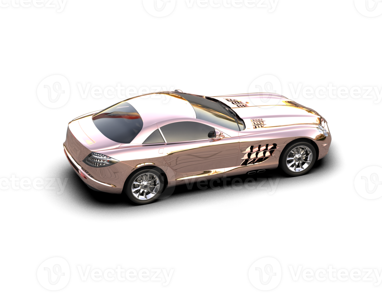 Realistic sport car isolated on background. 3d rendering - illustration png