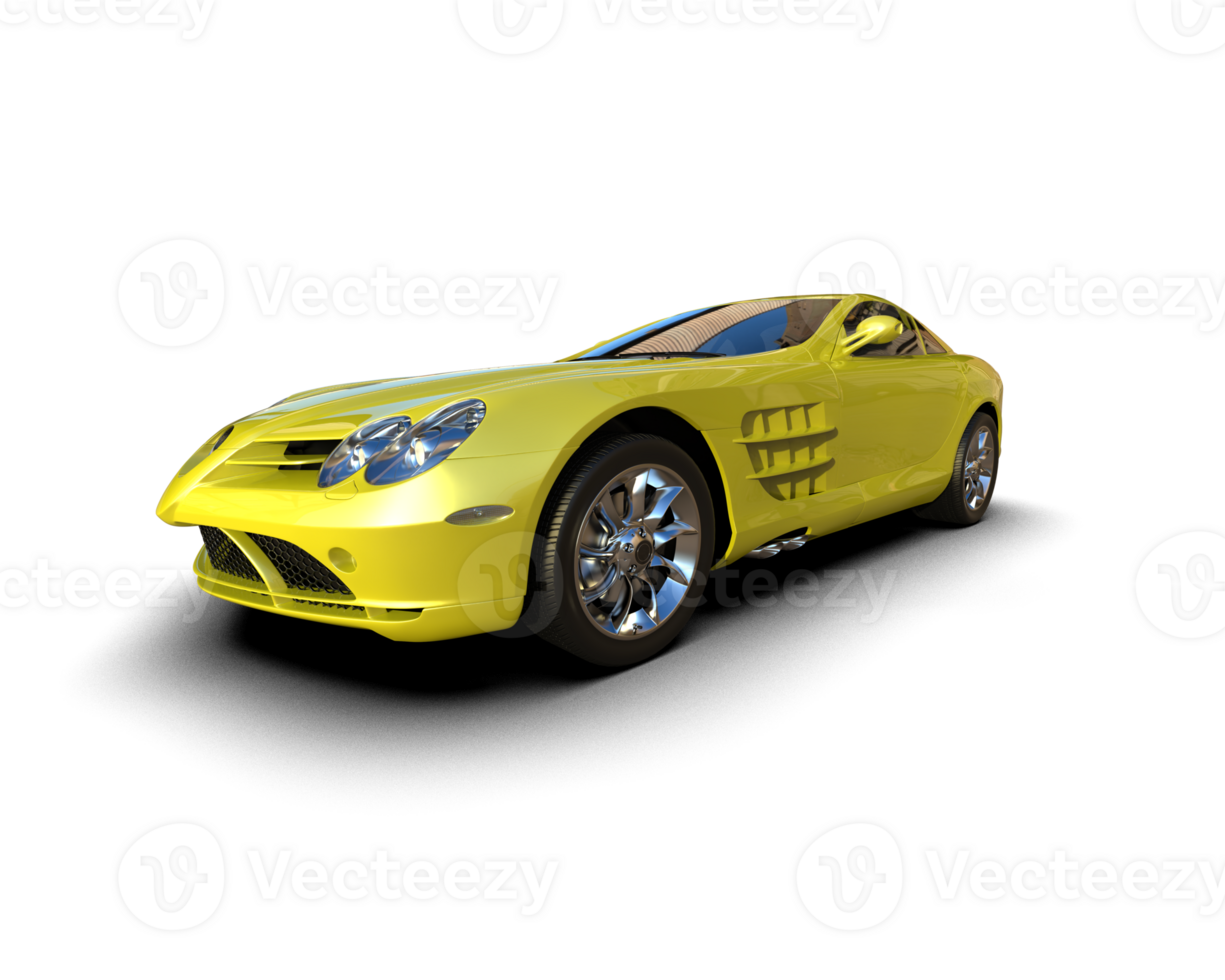 Realistic sport car isolated on background. 3d rendering - illustration png
