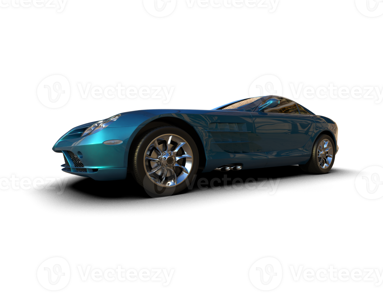 Realistic sport car isolated on background. 3d rendering - illustration png