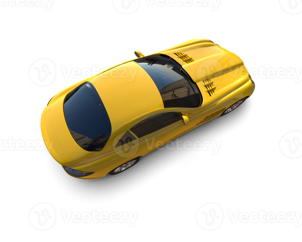 Realistic sport car isolated on background. 3d rendering - illustration png