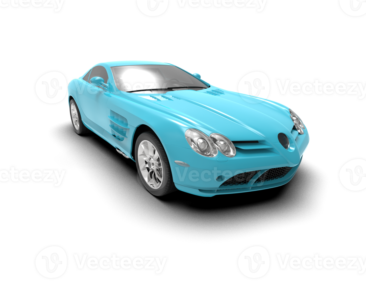 Realistic sport car isolated on background. 3d rendering - illustration png