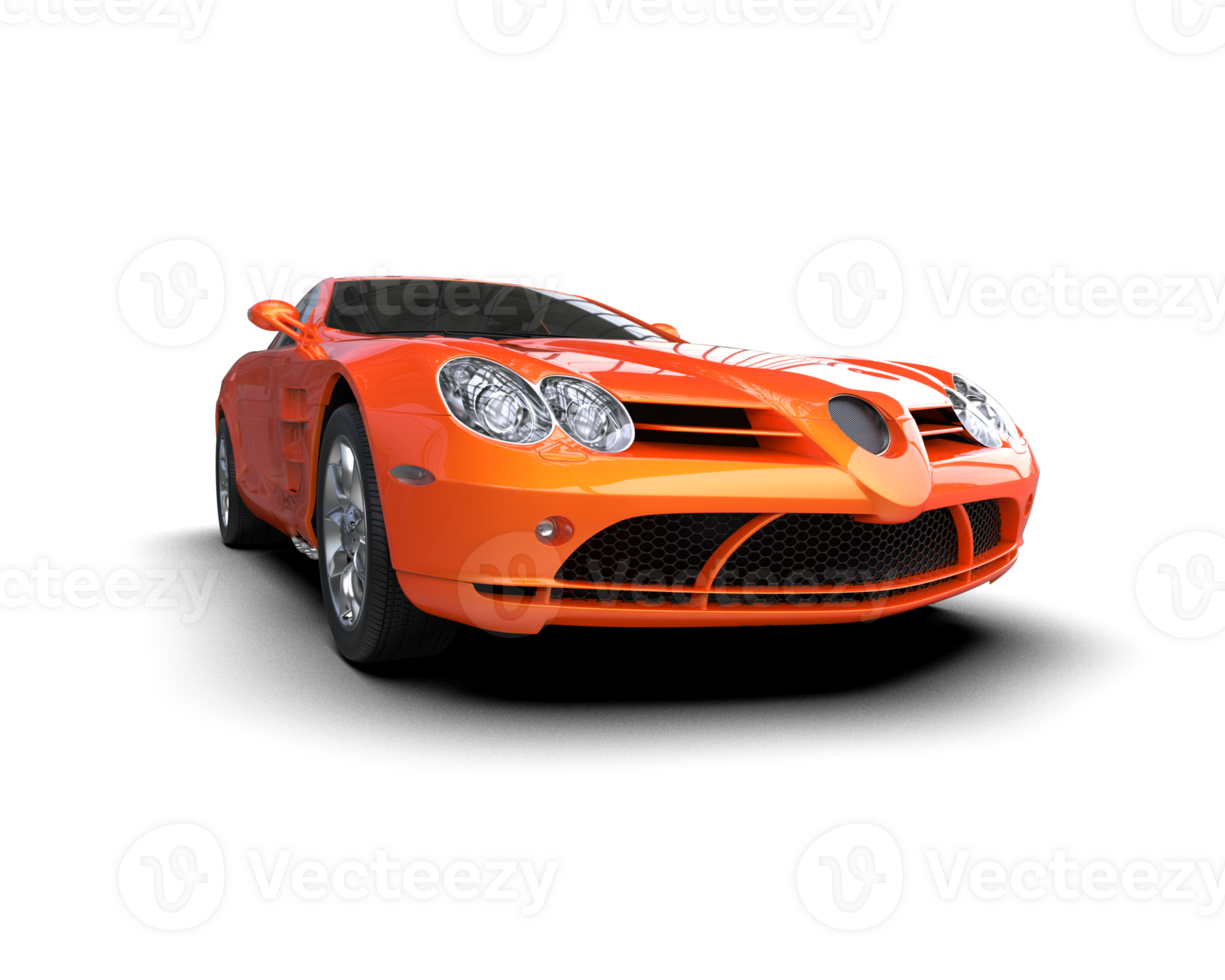 Realistic sport car isolated on background. 3d rendering - illustration png