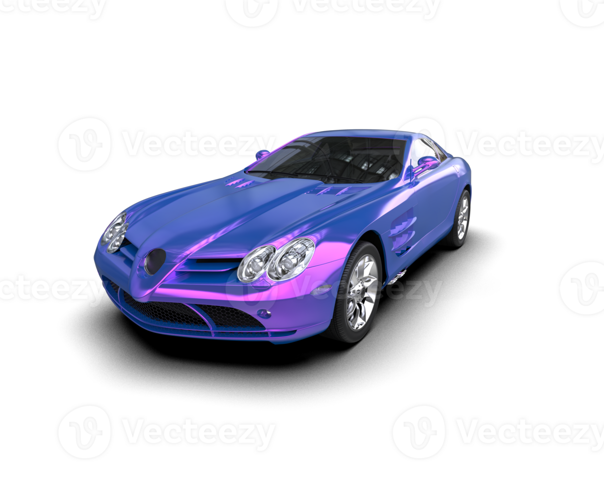 Realistic sport car isolated on background. 3d rendering - illustration png