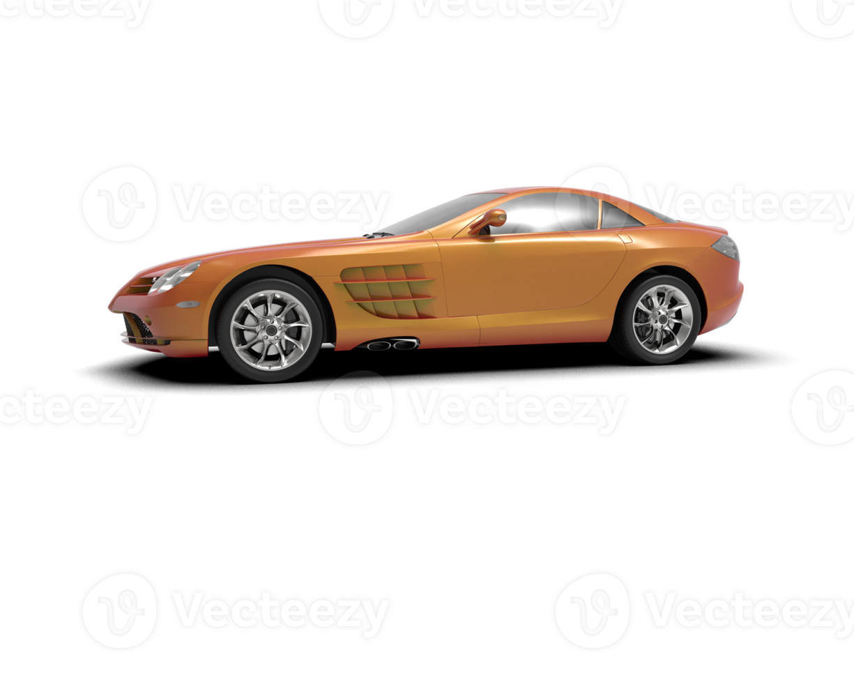 Realistic sport car isolated on background. 3d rendering - illustration png