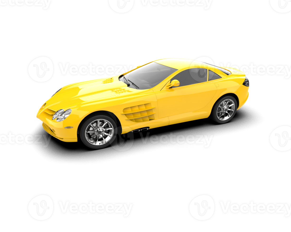 Realistic sport car isolated on background. 3d rendering - illustration png