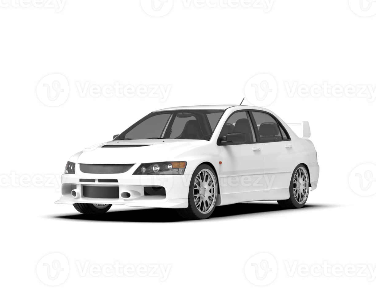 Realistic sport car isolated on background. 3d rendering - illustration png