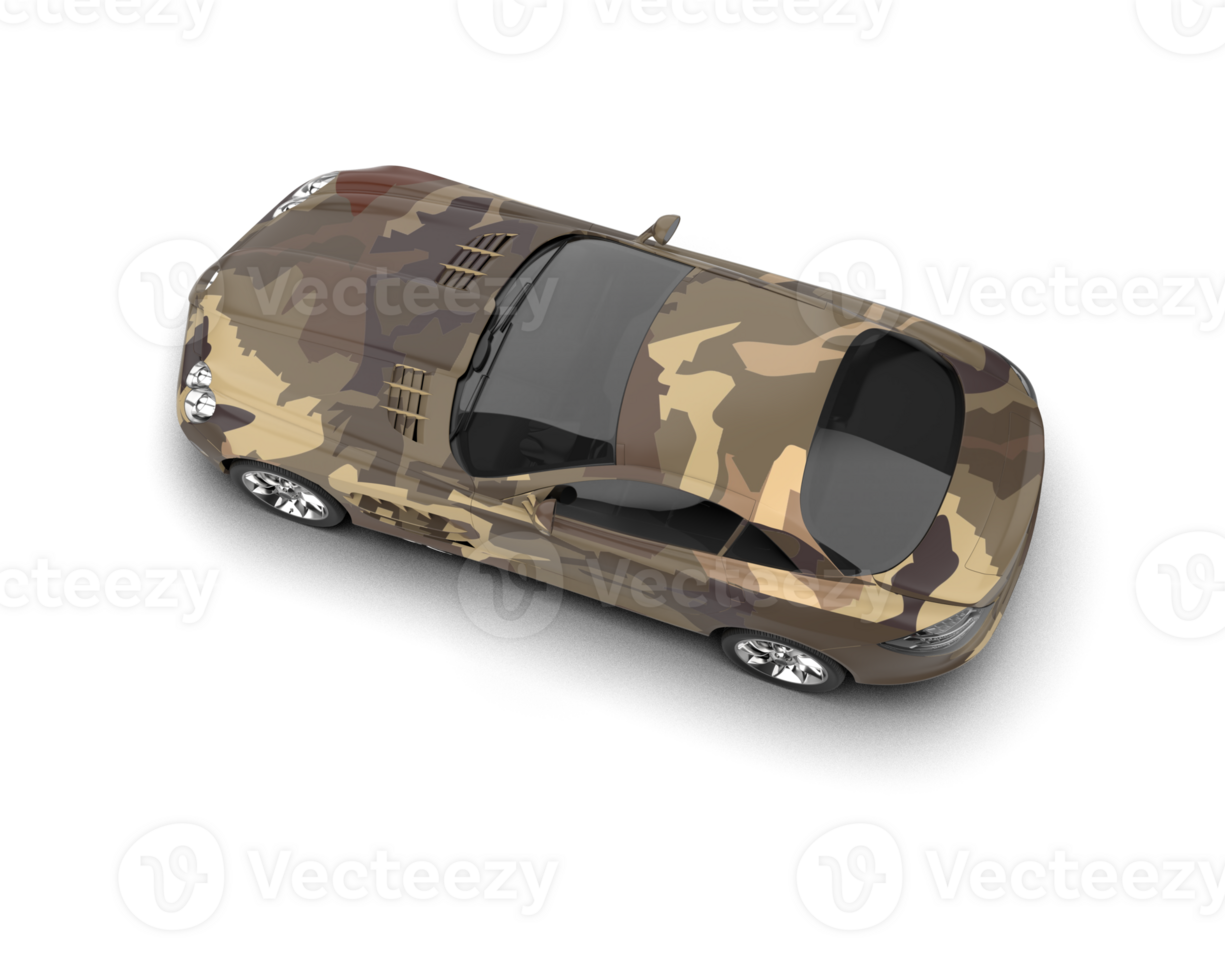 Realistic sport car isolated on background. 3d rendering - illustration png