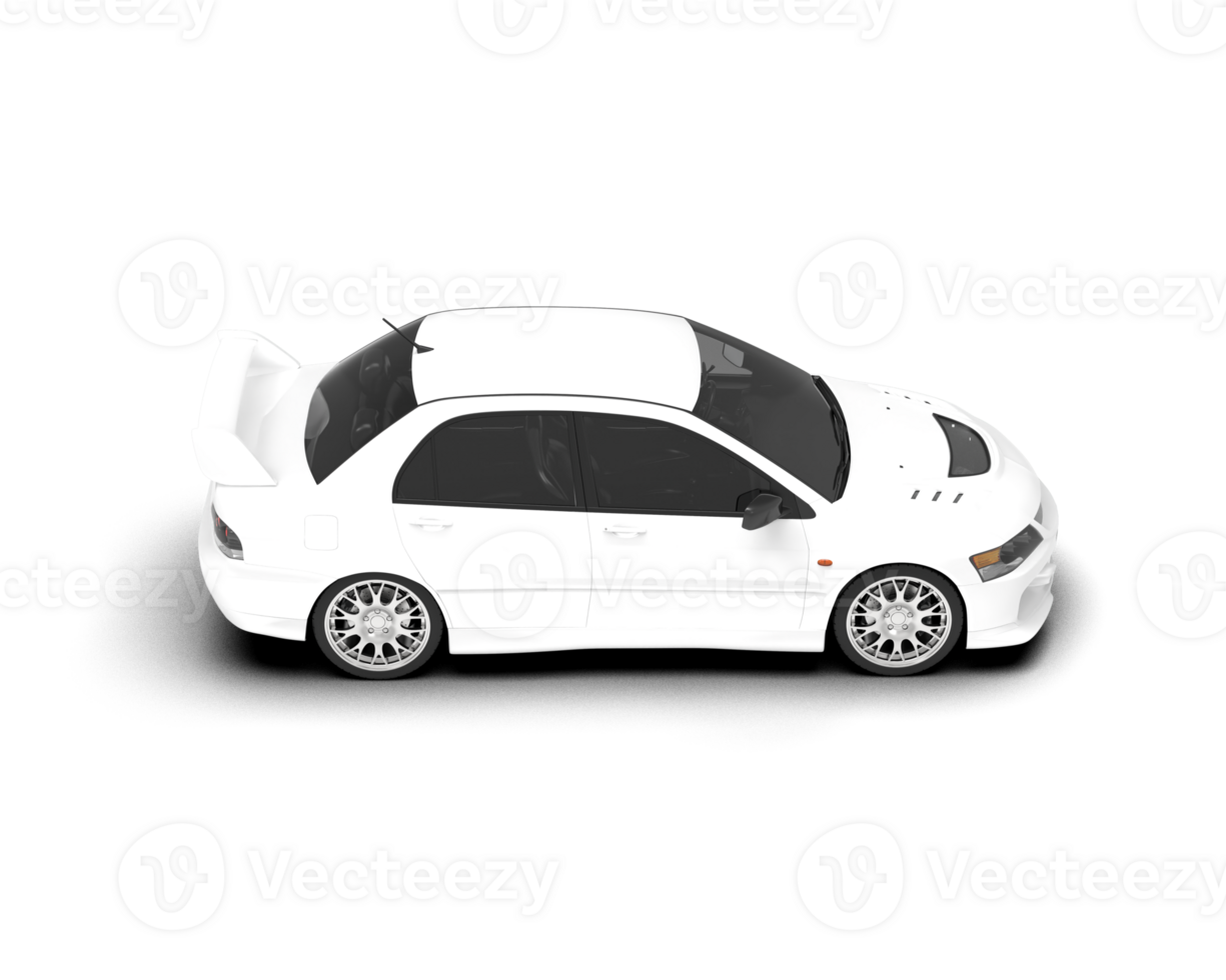 Realistic sport car isolated on background. 3d rendering - illustration png