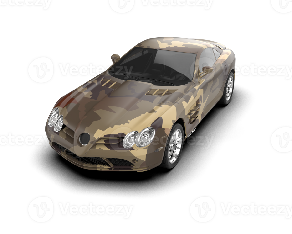 Realistic sport car isolated on background. 3d rendering - illustration png
