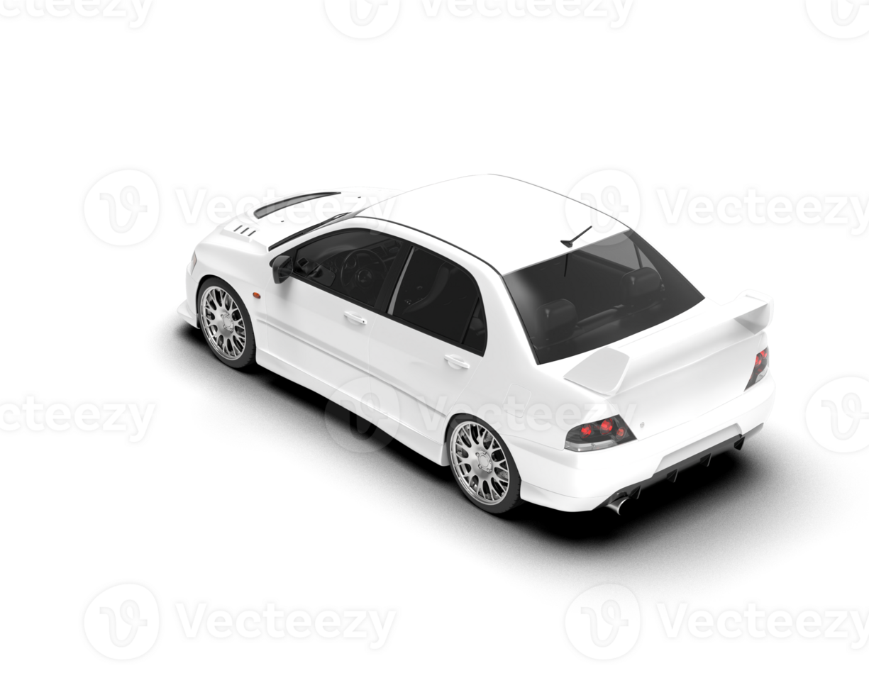 Realistic sport car isolated on background. 3d rendering - illustration png