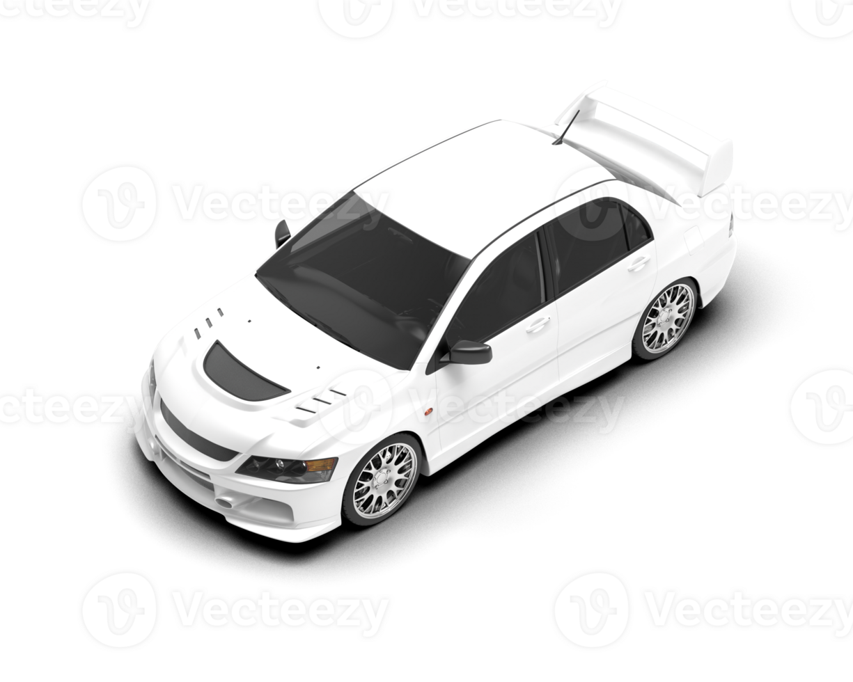Realistic sport car isolated on background. 3d rendering - illustration png