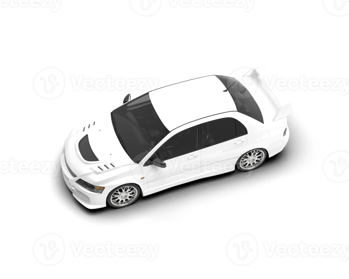 Realistic sport car isolated on background. 3d rendering - illustration png