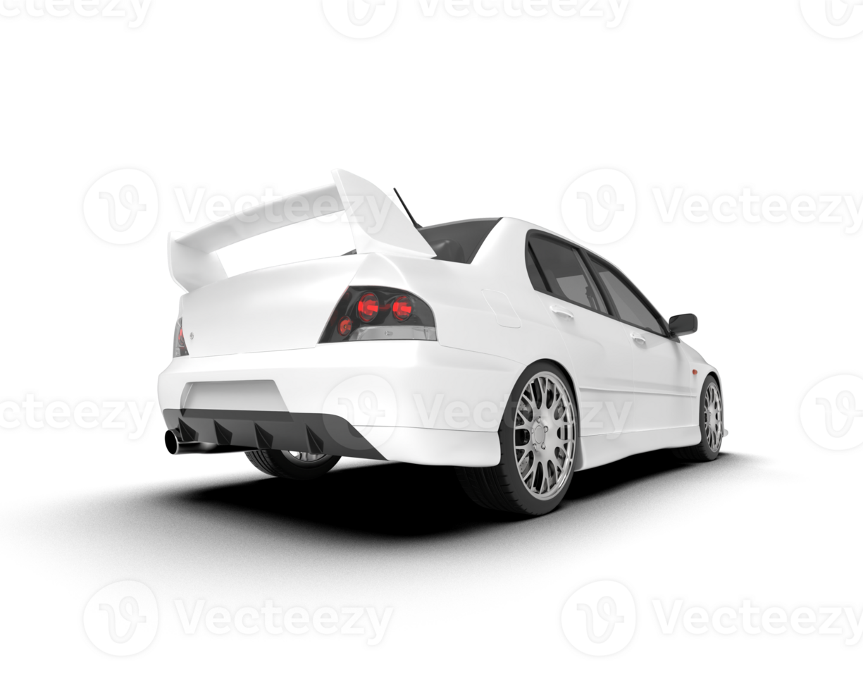 Realistic sport car isolated on background. 3d rendering - illustration png