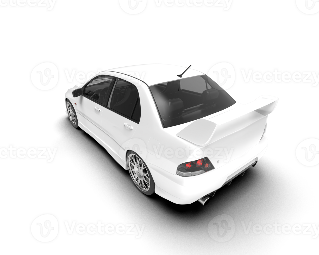 Realistic sport car isolated on background. 3d rendering - illustration png