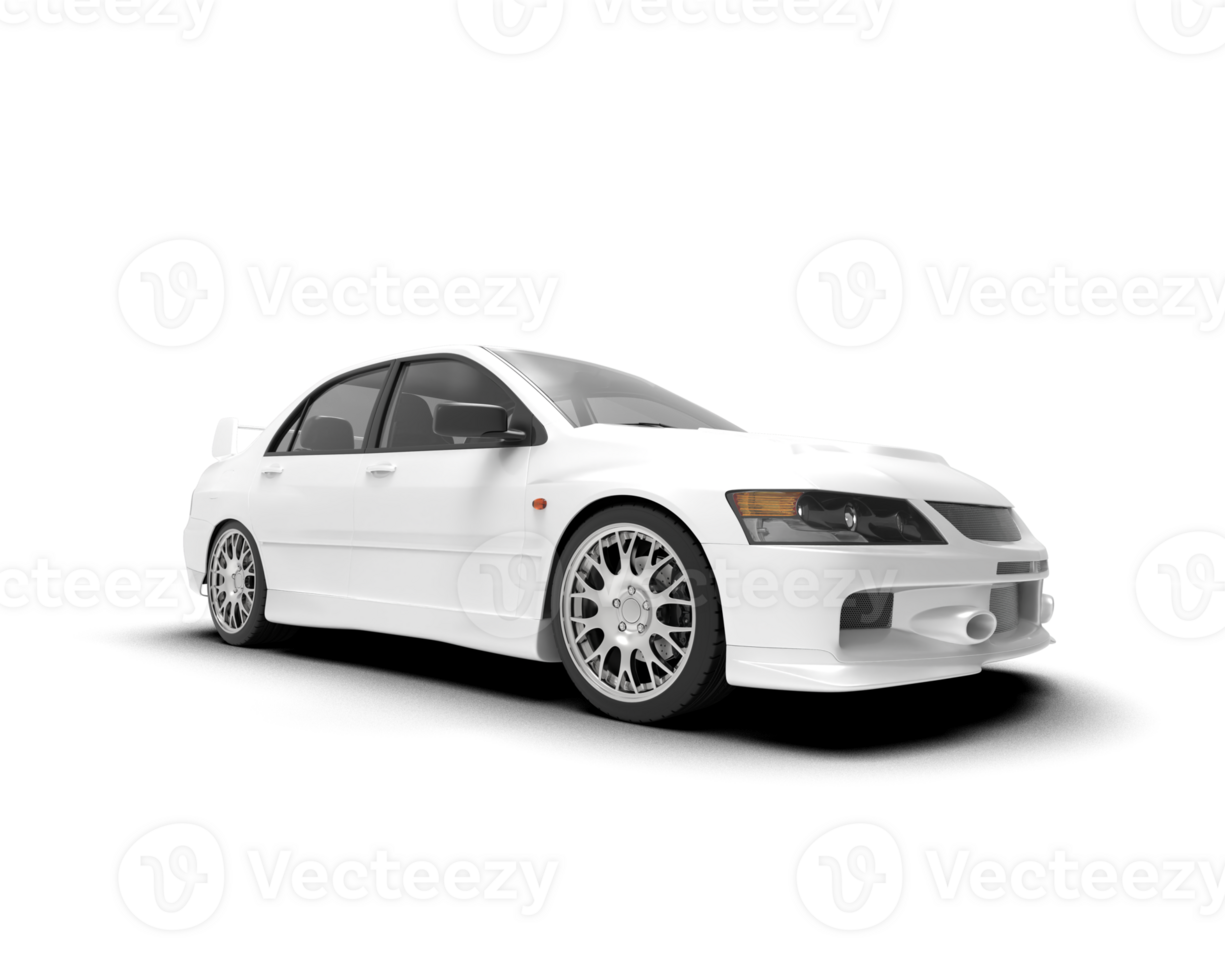 Realistic sport car isolated on background. 3d rendering - illustration png