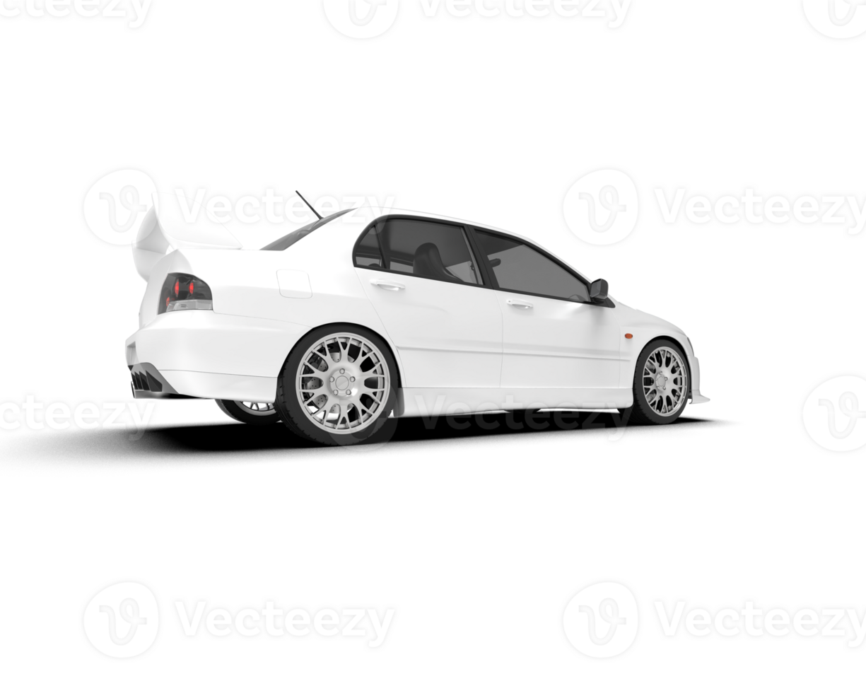 Realistic sport car isolated on background. 3d rendering - illustration png