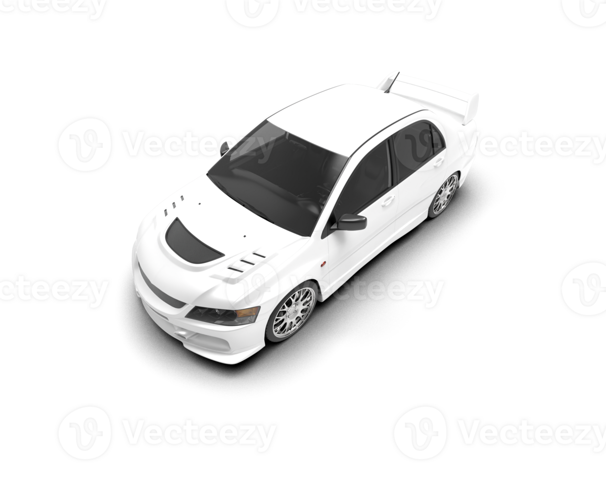Realistic sport car isolated on background. 3d rendering - illustration png