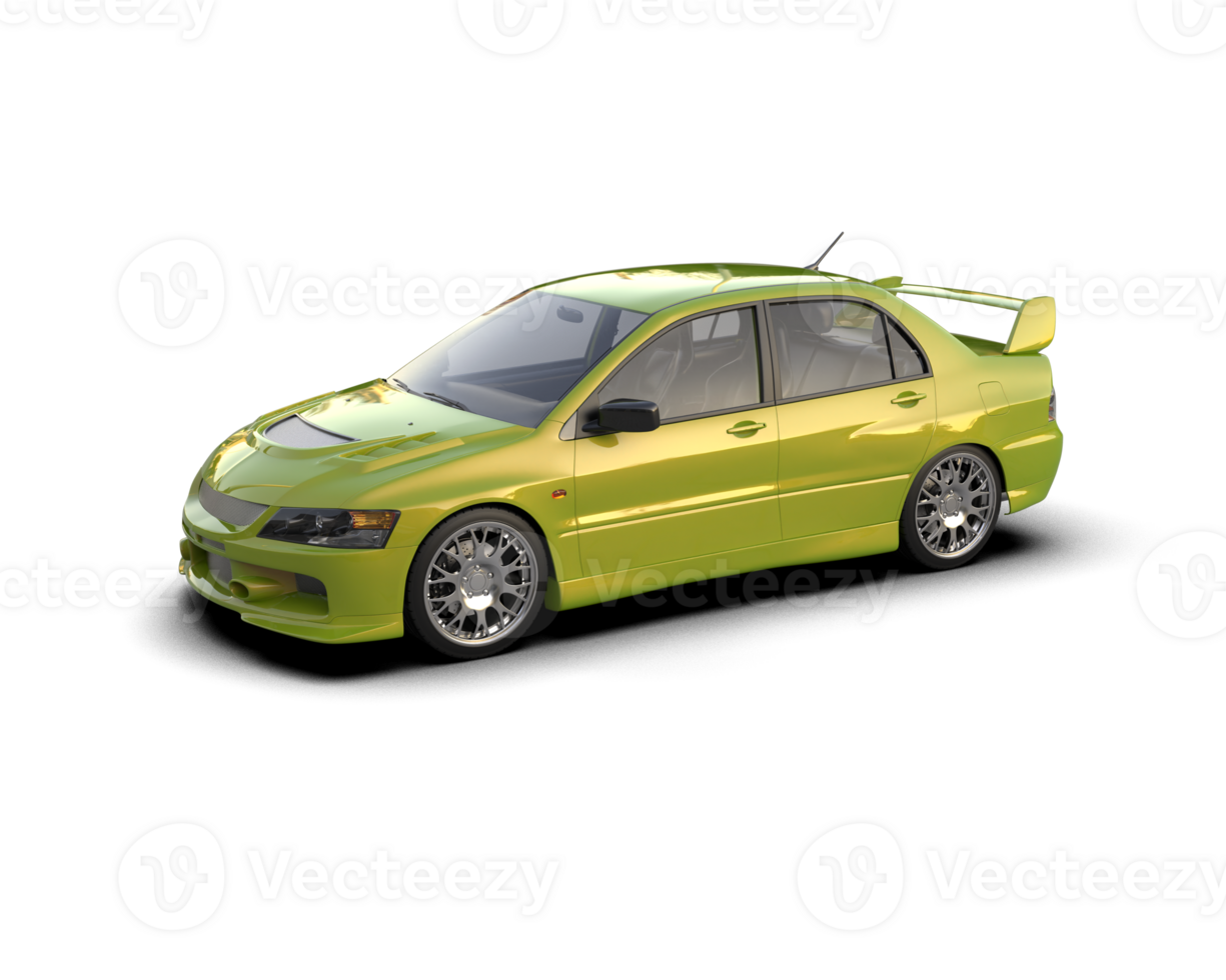 Realistic sport car isolated on background. 3d rendering - illustration png