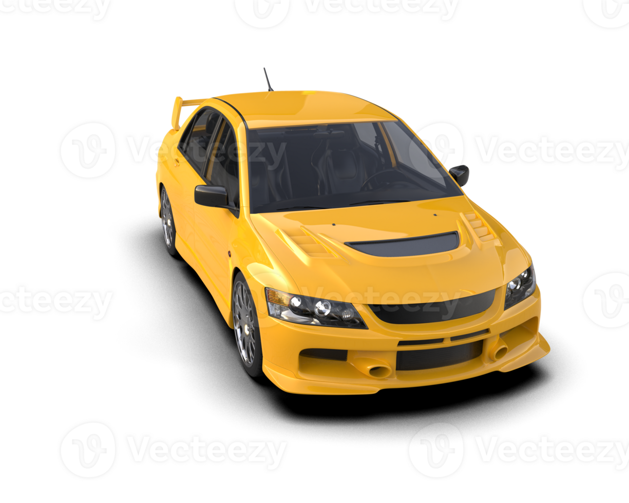 Realistic sport car isolated on background. 3d rendering - illustration png