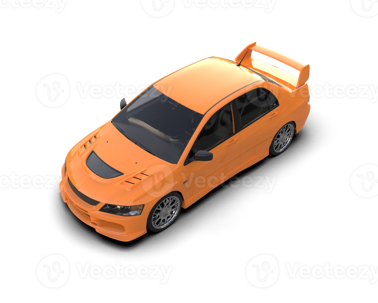 Realistic sport car isolated on background. 3d rendering - illustration png