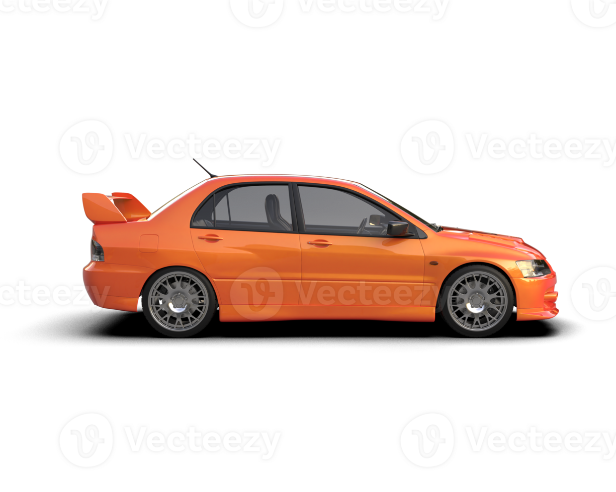 Realistic sport car isolated on background. 3d rendering - illustration png