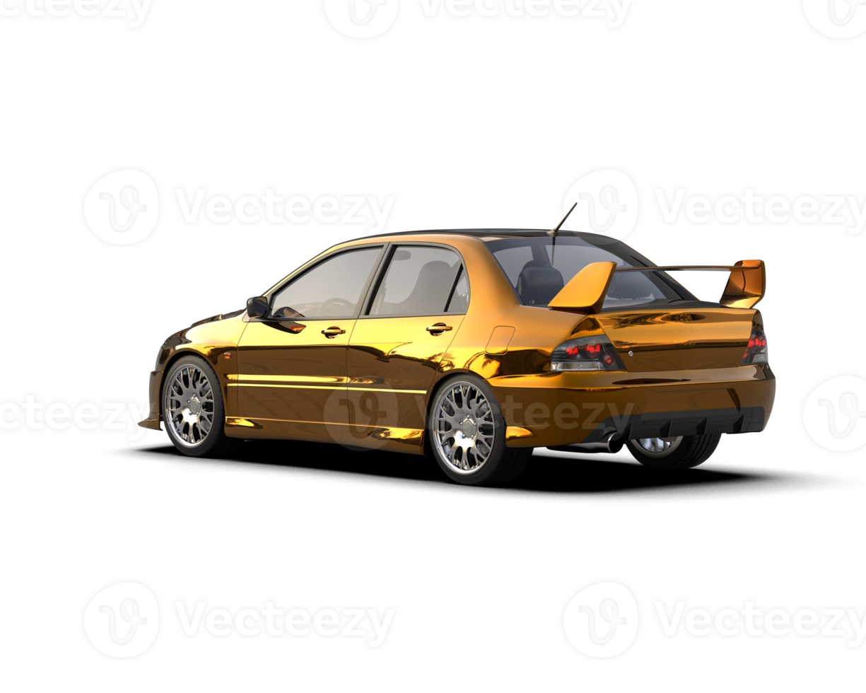 Realistic sport car isolated on background. 3d rendering - illustration png