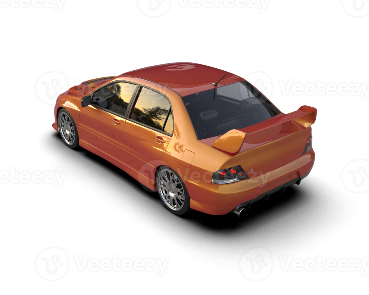 Realistic sport car isolated on background. 3d rendering - illustration png