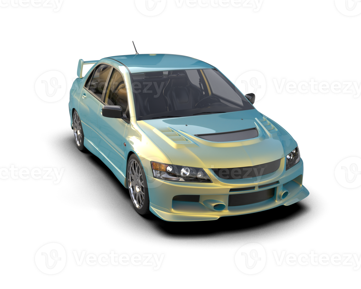 Realistic sport car isolated on background. 3d rendering - illustration png