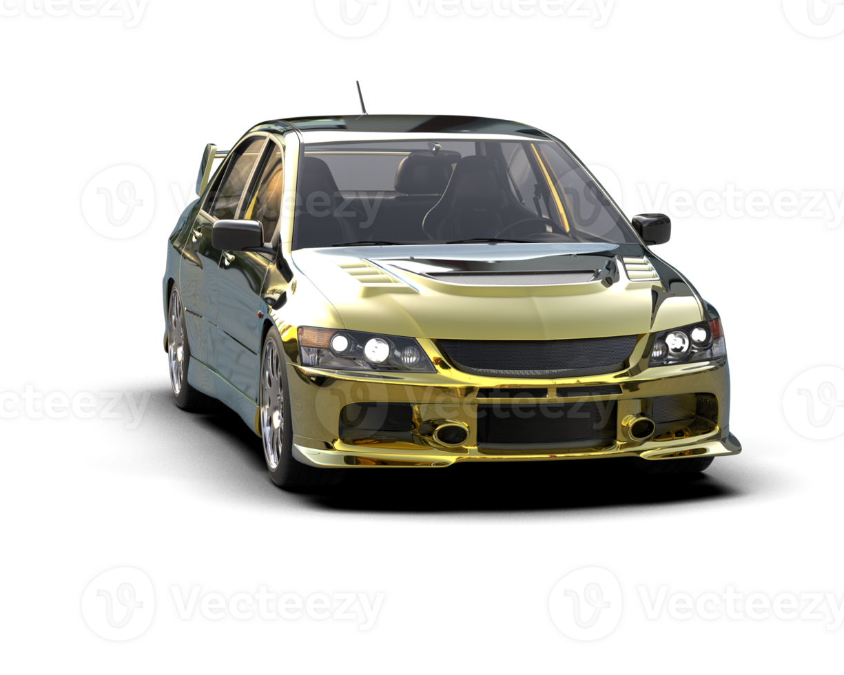 Realistic sport car isolated on background. 3d rendering - illustration png