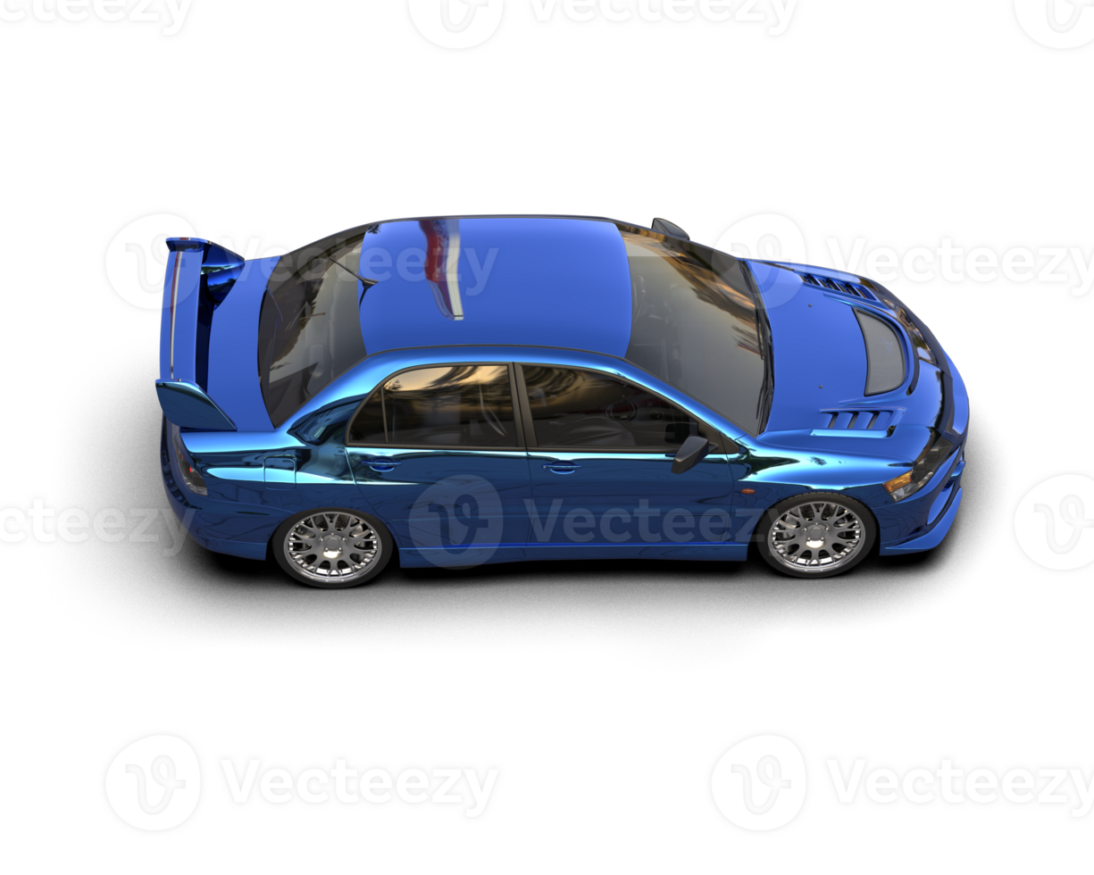 Realistic sport car isolated on background. 3d rendering - illustration png