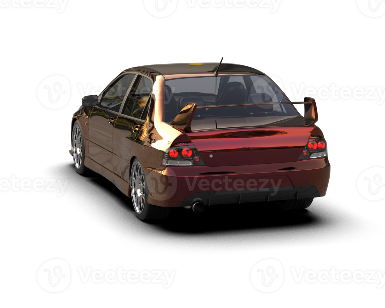 Realistic sport car isolated on background. 3d rendering - illustration png