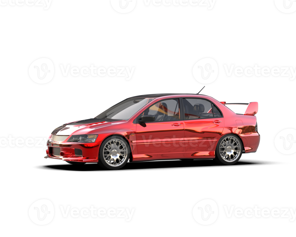 Realistic sport car isolated on background. 3d rendering - illustration png