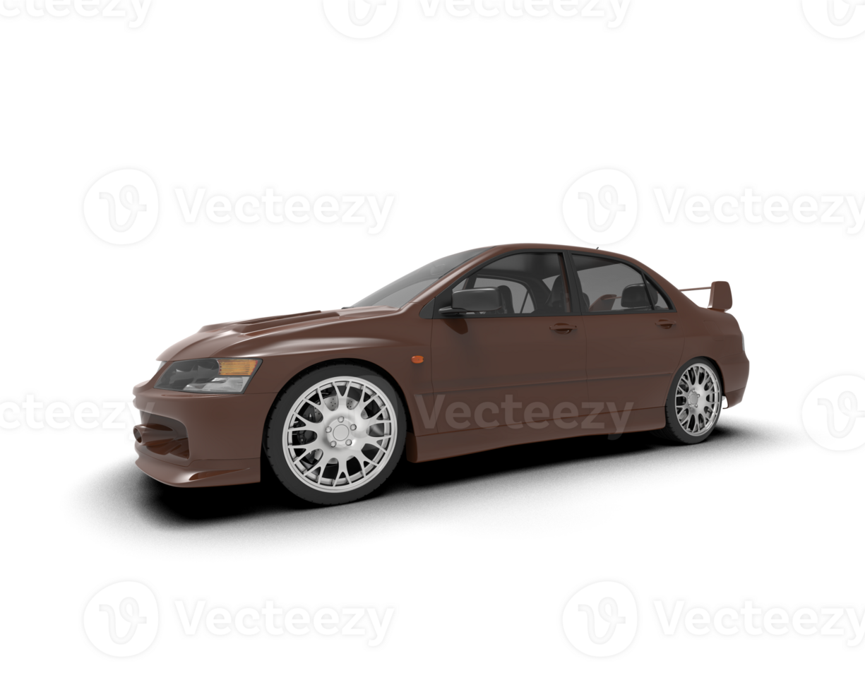 Realistic sport car isolated on background. 3d rendering - illustration png