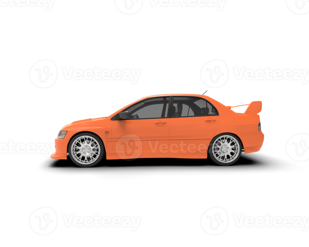 Realistic sport car isolated on background. 3d rendering - illustration png