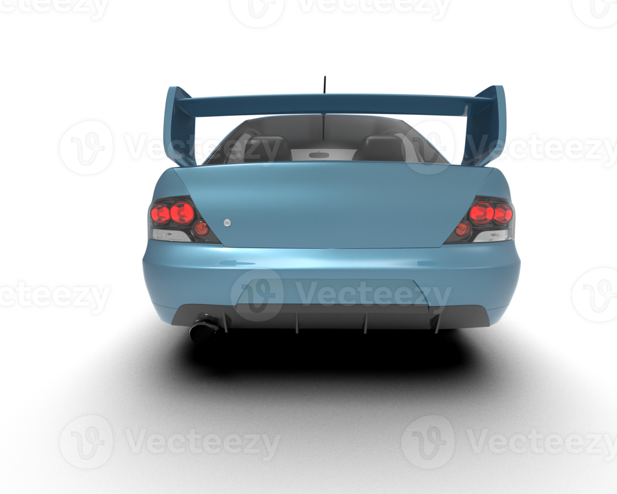 Realistic sport car isolated on background. 3d rendering - illustration png