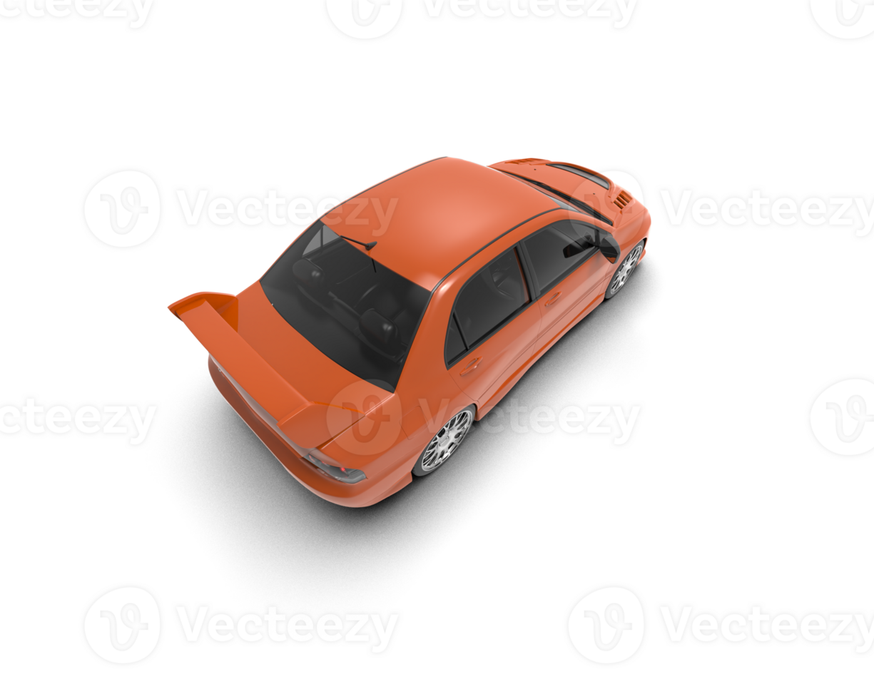 Realistic sport car isolated on background. 3d rendering - illustration png