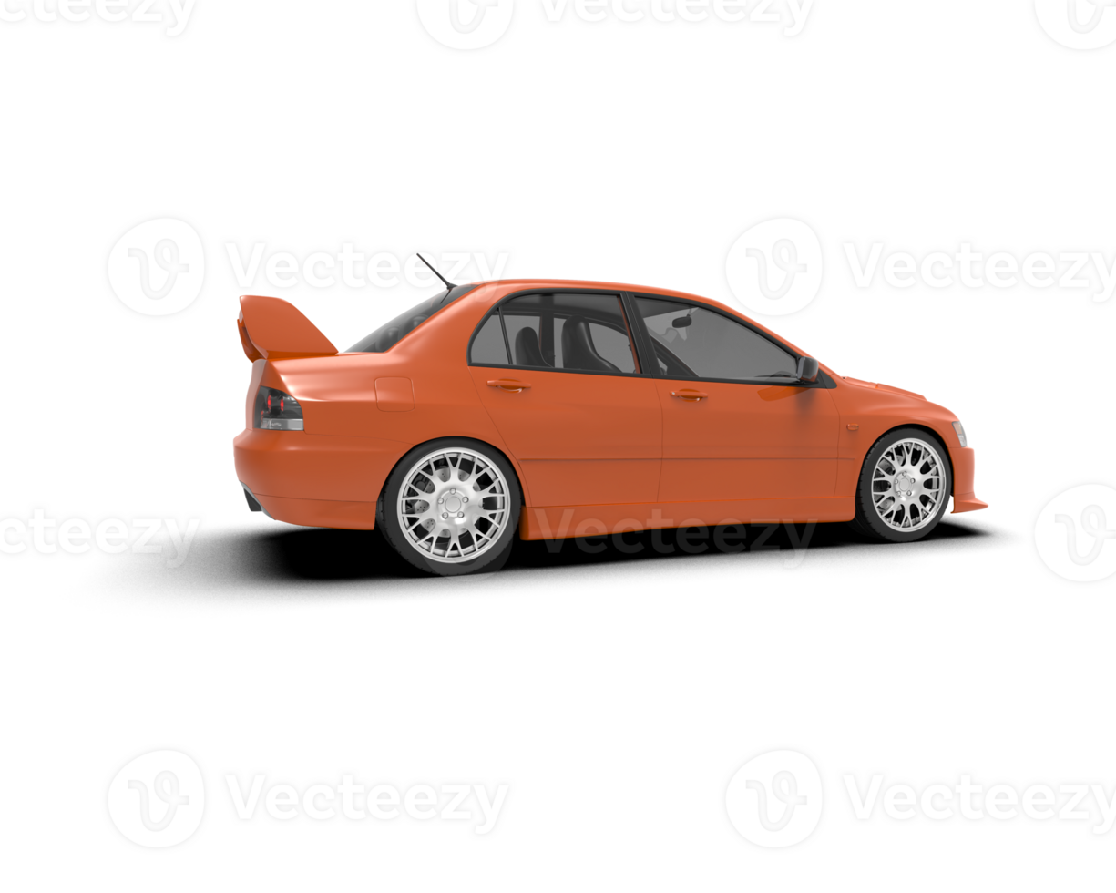 Realistic sport car isolated on background. 3d rendering - illustration png