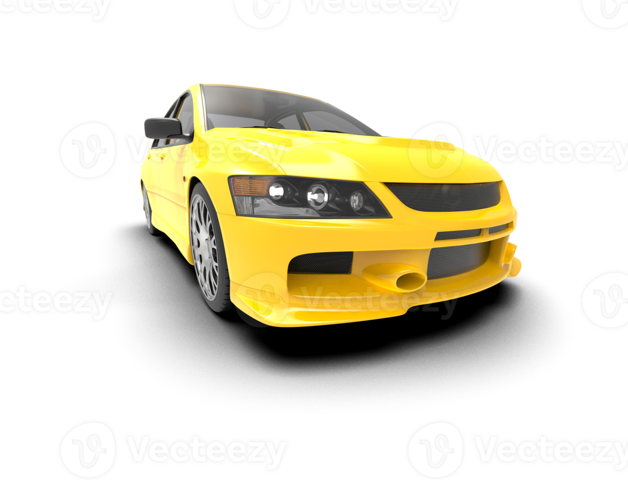 Realistic sport car isolated on background. 3d rendering - illustration png