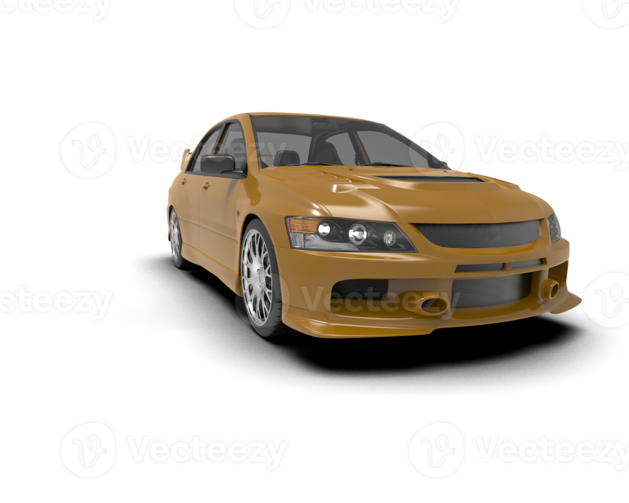 Realistic sport car isolated on background. 3d rendering - illustration png