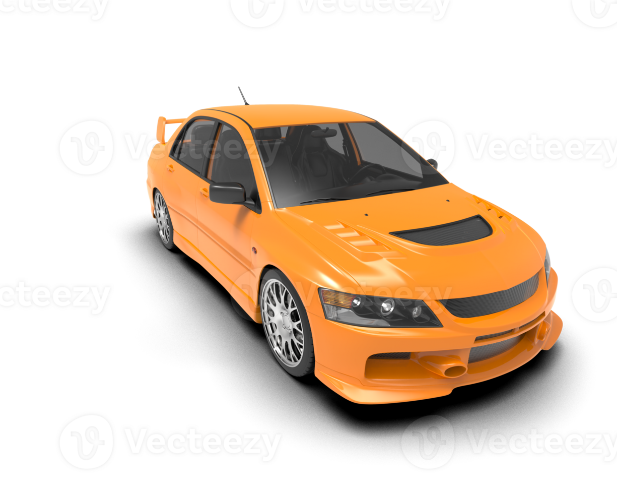 Realistic sport car isolated on background. 3d rendering - illustration png