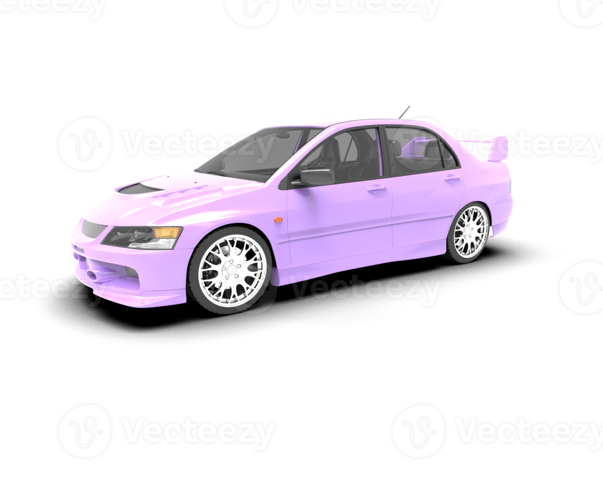 Realistic sport car isolated on background. 3d rendering - illustration png